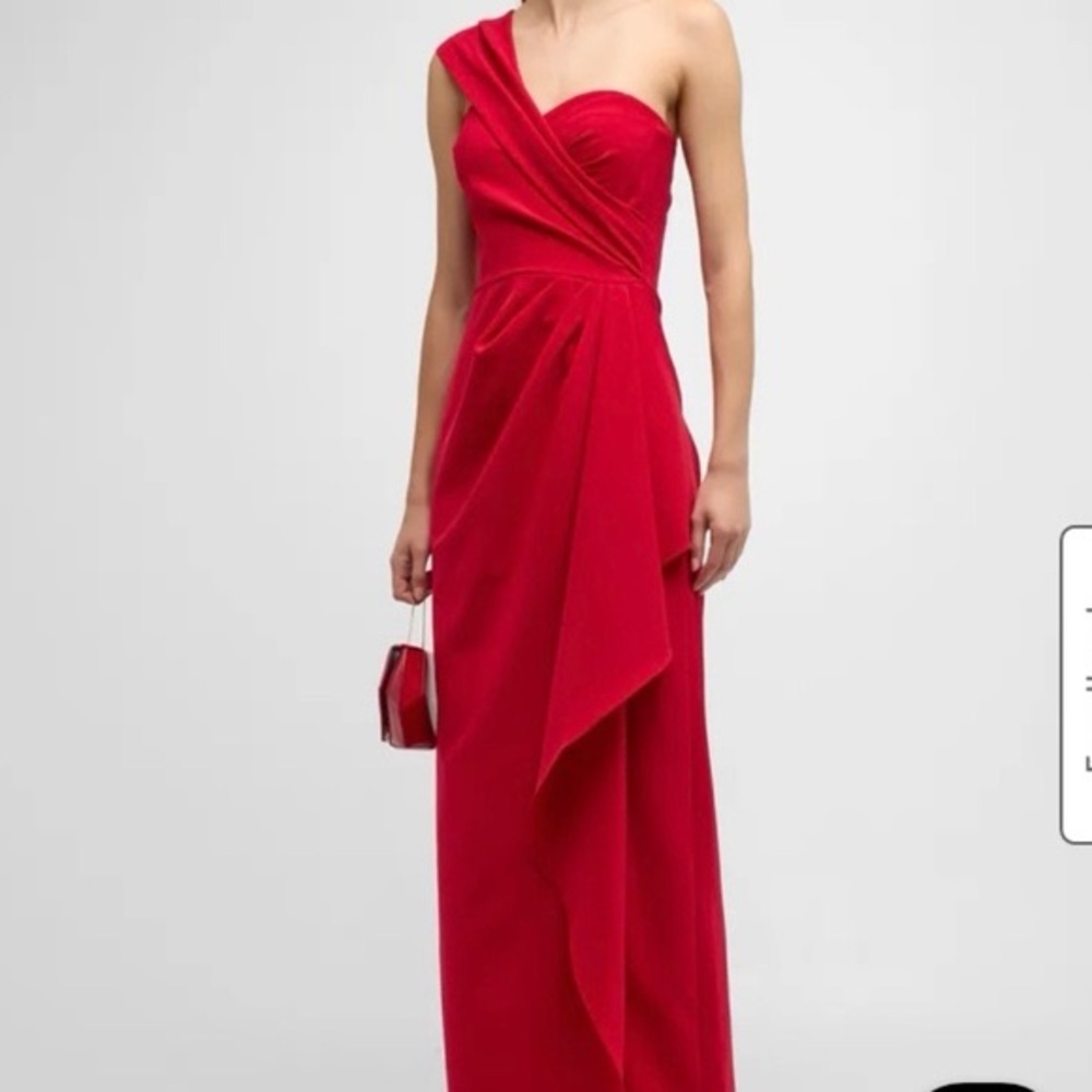 SHEIN One-Shoulder Red Dress